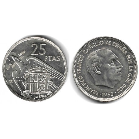 Estado Español. 1957*(72). 25 Pesetas (SC-)