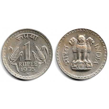 (78.1) India. 1975. 1 Rupee (EBC+)