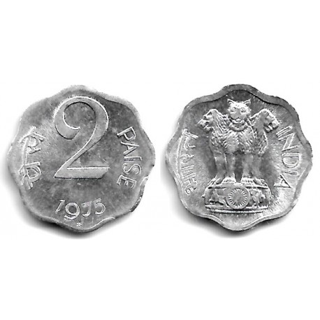 (13.6) India. 1975. 2 Paise (EBC+)