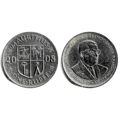 (55) Mauricio. 2008. 1 Rupee (MBC)