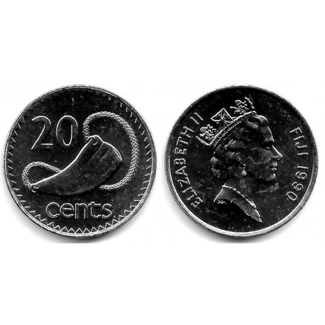 (53a) Islas Fiji. 1990. 20 Cents (SC)