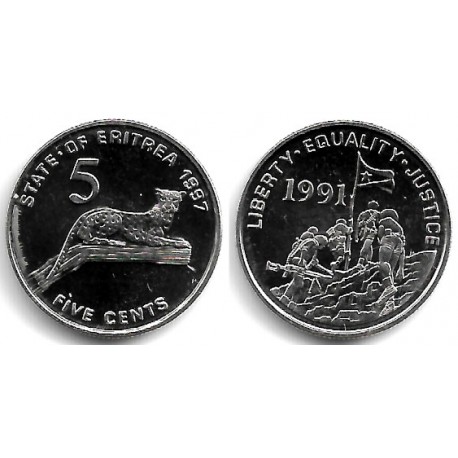 (44) Eritrea. 1997. 5 Cents (SC)