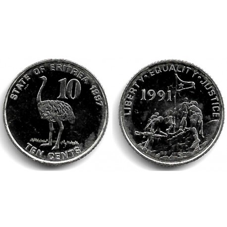(45) Eritrea. 1997. 10 Cents (SC)