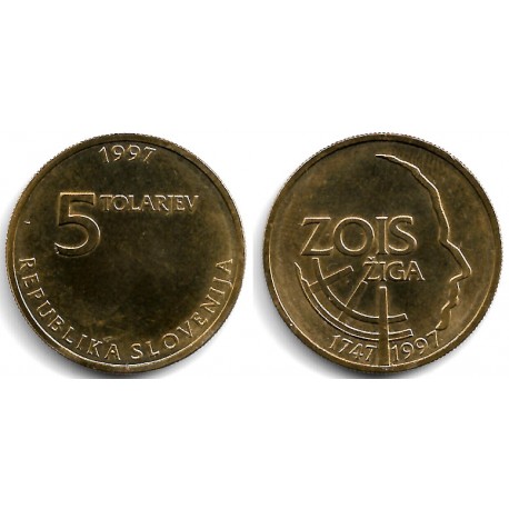 (38) Eslovenia. 1997. 5 Tolarjev (EBC+)