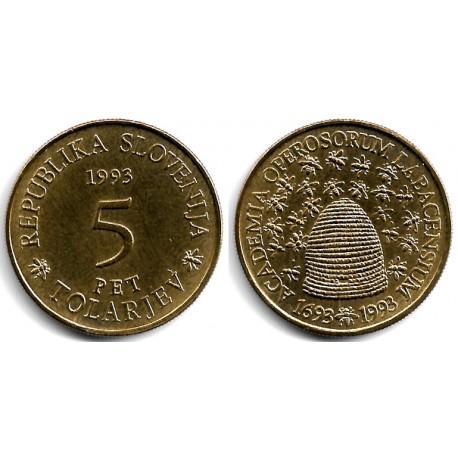 (12) Eslovenia. 1993. 5 Tolarjev (SC)