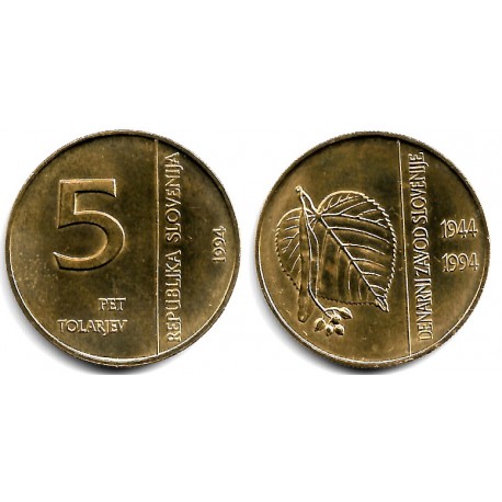 (15) Eslovenia. 1994. 5 Tolarjev (SC)