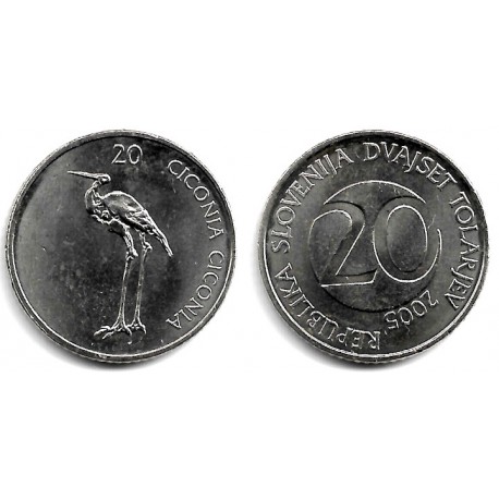 (51) Eslovenia. 2005. 20 Tolarjev (SC)