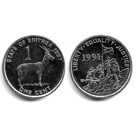 (43) Eritrea. 1997. 1 Cent (SC)