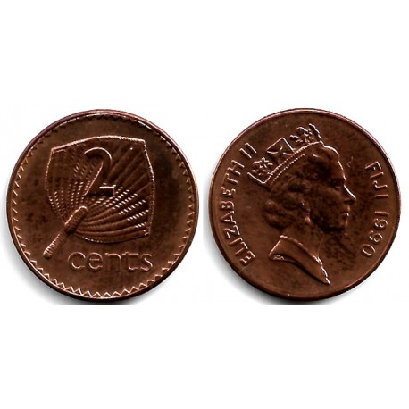 (50a) Islas Fiji. 1990. 2 Cents (EBC)