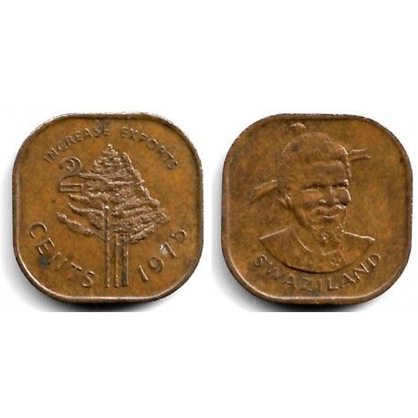 (22) Suazilandia. 1975. 2 Cents (BC+)