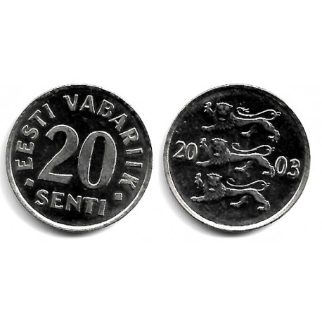 (23a) Estonia. 2003. 20 Senti (SC)