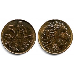 (44) Etiopía. EE1969(1977). 5 Cents (EBC+)