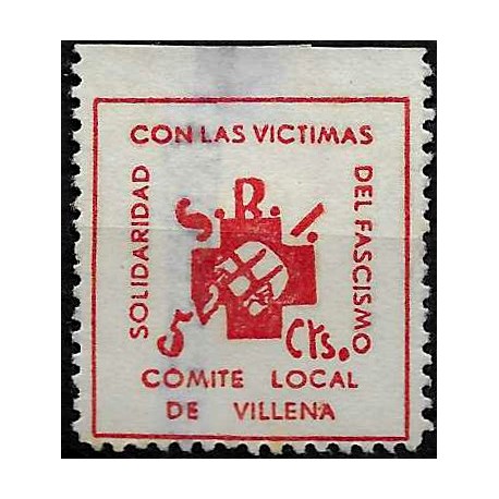 Viñeta. SRI. Comité Local de Villena. 5 Céntimos (Usado)