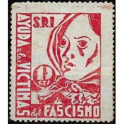 Viñeta. Socorro Rojo Internacional. Ayuda Victimas del Fascismo. 10 Céntimos (Usado)