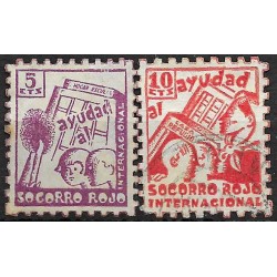 Viñetas. Ayudad al Socorro Rojo Internacional. 5 y 10 Céntimos (Usados)