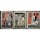 Viñetas. Hospital General de Cataluña. 25, 50 Céntimos y 5 Pesetas (Usados)