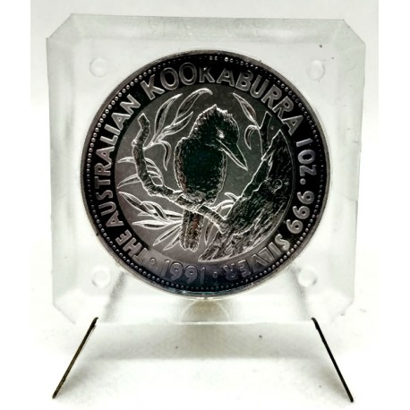 Australia. 1991. 5 Dollars (SC) (Plata) Kookaburra, 31,10 gr. de .999 Milésimas
