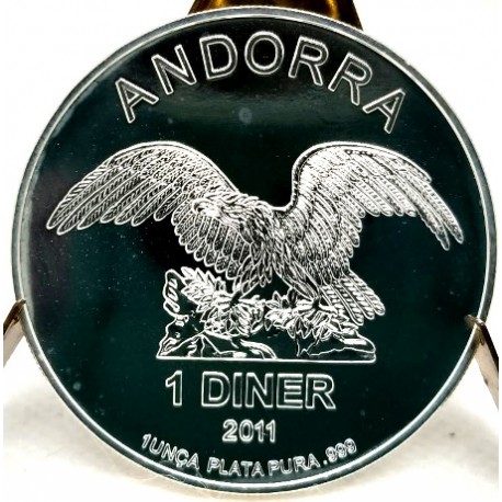 Andorra. 2011. 1 Diner (SC) (Plata) 31,10 gr. de .999 Milésimas