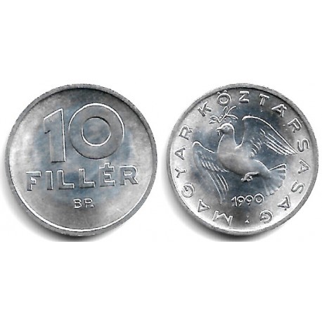 (675) Hungría. 1990. 10 Filler (SC)