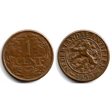 (1) Antillas Neerlandesas. 1952. 1 Cent (MBC+)