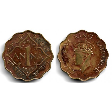 (537a) India Británica. 1942. 1 Anna (BC-)