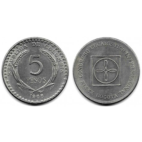 (230) Colombia. 1968. 5 Pesos (EBC+)