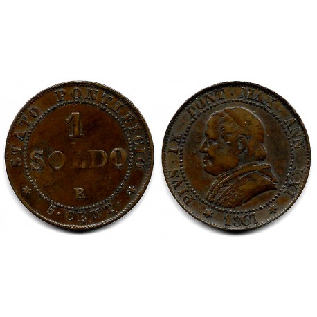 (1372.2) Ciudad del Vaticano. 1867. 1 Soldo (MBC)