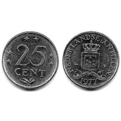 (11) Antillas Neerlandesas. 1977. 25 Cents (EBC+)