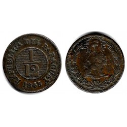(1.1) Paraguay. 1845. 1/12 Real (MBC/MBC-)