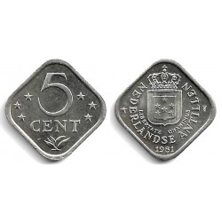 (13) Antillas Neerlandesas. 1981. 5 Cents (SC)