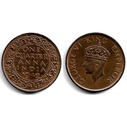 (531) India Británica. 1942. Quarter Anna (EBC)