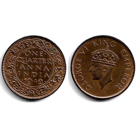 (531) India Británica. 1942. Quarter Anna (EBC)