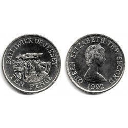 (57.2) Jersey. 1992. 10 Pence (SC)