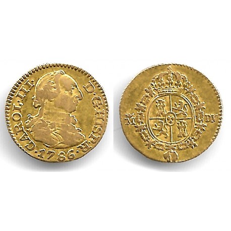 Carlos III. 1786. ½ Escudo (MBC/MBC+) (Oro) Ceca de Madrid DV