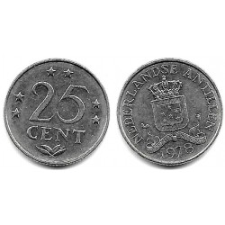(11) Antillas Neerlandesas. 1975. 25 Cents (EBC)