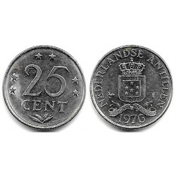(11) Antillas Neerlandesas. 1976. 25 Cents (EBC)