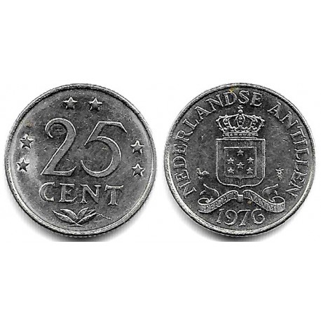 (11) Antillas Neerlandesas. 1976. 25 Cents (EBC)
