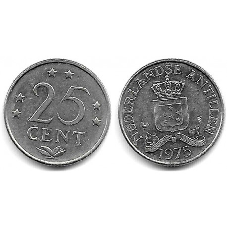(11) Antillas Neerlandesas. 1975. 25 Cents (EBC)