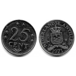 (11) Antillas Neerlandesas. 1971. 25 Cents (SC)