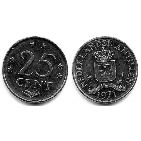 (11) Antillas Neerlandesas. 1971. 25 Cents (SC)