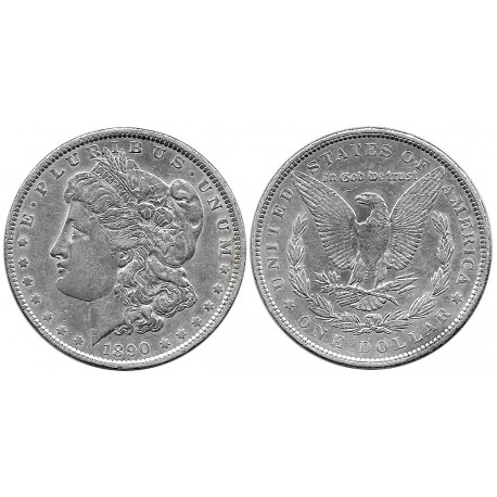 (110) Estados Unidos de América. 1890. 1 Dollar (MBC+) (Plata)