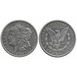 (110) Estados Unidos de América. 1921(D). 1 Dollar (EBC) (Plata)