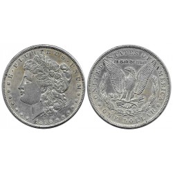 (110) Estados Unidos de América. 1896. 1 Dollar (MBC+) (Plata)
