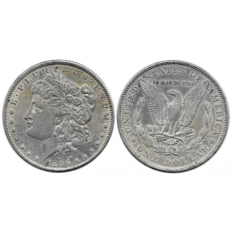 (110) Estados Unidos de América. 1896. 1 Dollar (MBC+) (Plata)