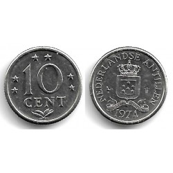 (10) Antillas Neerlandesas. 1974. 10 Cents (MBC)