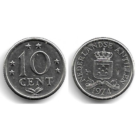 (10) Antillas Neerlandesas. 1974. 10 Cents (MBC)