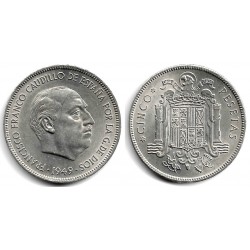 Estado Español. 1949*(19-50). 5 Pesetas (SC-)