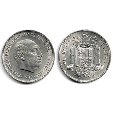 Estado Español. 1949*(19-50). 5 Pesetas (SC-)