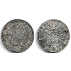 Isabel II. 1859. 4 Reales (BC/BC-) (Plata) Ceca de Madrid