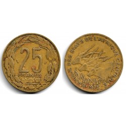 (10) Estados África Central. 1975. 25 Francs (MBC-)